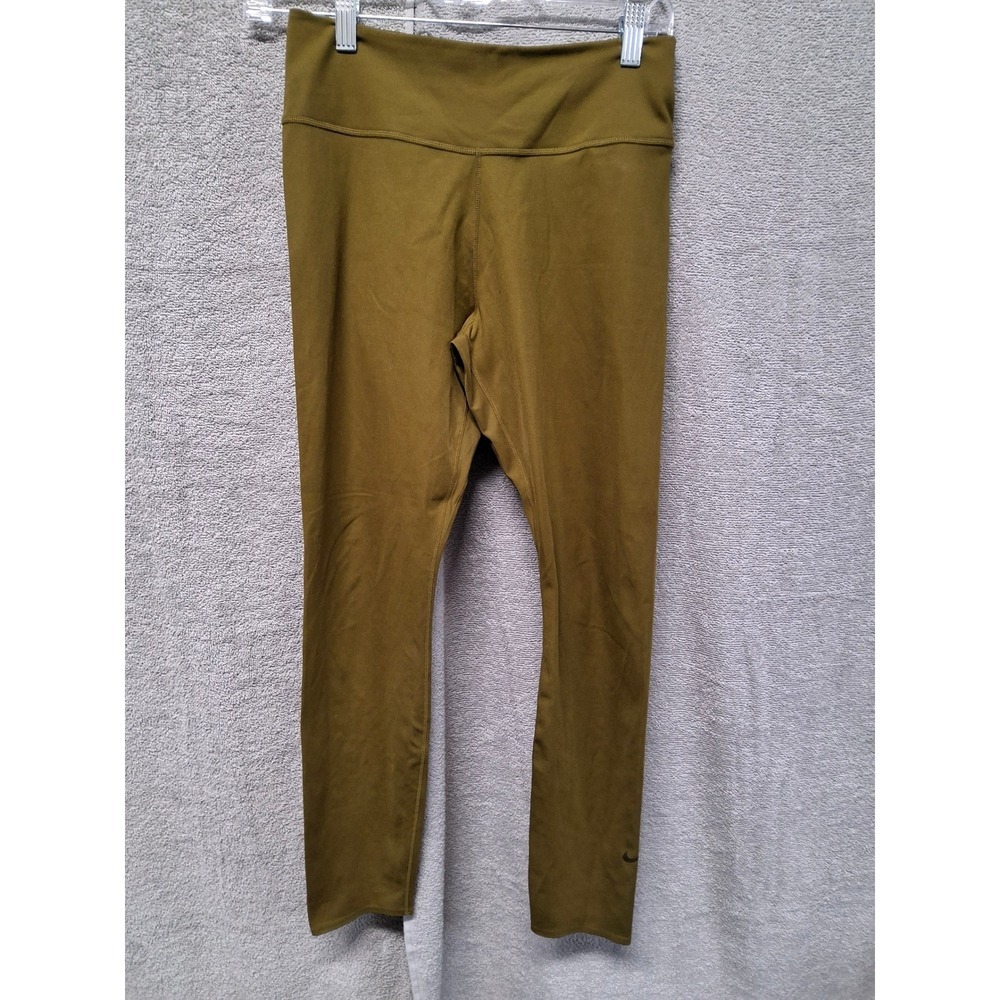 Nike Dri-FIT High Waisted Leggings Olive Green Yoga Pants TightsWomens Small(b3)